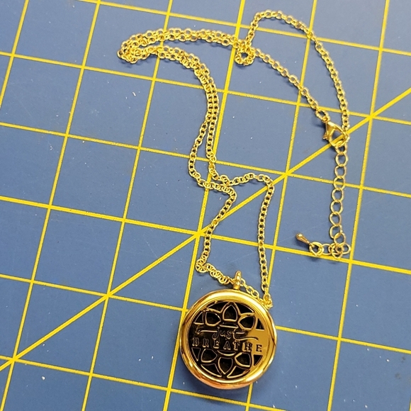 22" + 2" Gold Tone Chain Diffuser Necklace - Picture 1 of 7